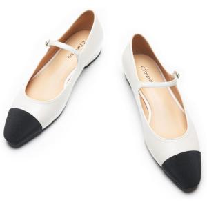 imageCParavano Mary Jane Shoes for Women  Womens Round Toe Flats  Strap Flats Shoes  Womens Flats  Mary Jane Flats  Leather Ballet Flats  Dressy Casual Work Office Party  Low Heel Dress ShoesX6awhite