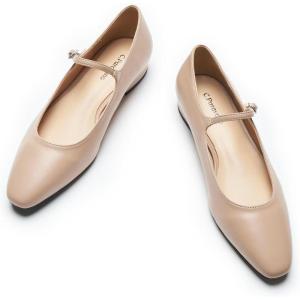 imageCParavano Mary Jane Shoes for Women  Womens Round Toe Flats  Strap Flats Shoes  Womens Flats  Mary Jane Flats  Leather Ballet Flats  Dressy Casual Work Office Party  Low Heel Dress Shoes27beige