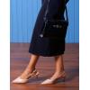 imageCParavano Slingback Heels for Women Pointed Toe Heels Sandals Pointed Slingback Kitten Heels Slip On Work Pumps Dress ShoesBeige