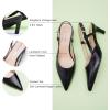 imageCParavano Slingback Heels for Women Pointed Toe Heels Sandals Pointed Slingback Kitten Heels Slip On Work Pumps Dress ShoesBlack