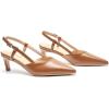 imageCParavano Slingback Heels for Women Pointed Toe Heels Sandals Pointed Slingback Kitten Heels Slip On Work Pumps Dress ShoesBrown