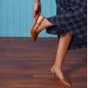 imageCParavano Slingback Heels for Women Pointed Toe Heels Sandals Pointed Slingback Kitten Heels Slip On Work Pumps Dress ShoesBrown