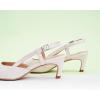 imageCParavano Slingback Heels for Women Pointed Toe Heels Sandals Pointed Slingback Kitten Heels Slip On Work Pumps Dress ShoesWhite