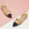 imageCParavano Womens Slingback Flats  Crocodile Embossed Leather  Pointed Toe Flats  Comfortable Heeled Sandals  Perfect for Work Casual Party ampamp ShoppingBeige Flat