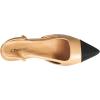 imageCParavano Womens Slingback Flats  Crocodile Embossed Leather  Pointed Toe Flats  Comfortable Heeled Sandals  Perfect for Work Casual Party ampamp ShoppingBeige