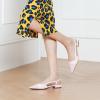 imageCParavano Womens Slingback Flats  Crocodile Embossed Leather  Pointed Toe Flats  Comfortable Heeled Sandals  Perfect for Work Casual Party ampamp ShoppingPink Flat