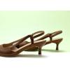 imageCParavano Womens Slingback Flats  Crocodile Embossed Leather  Pointed Toe Flats  Comfortable Heeled Sandals  Perfect for Work Casual Party ampamp ShoppingBrown Heels