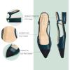 imageCParavano Womens Slingback Flats  Crocodile Embossed Leather  Pointed Toe Flats  Comfortable Heeled Sandals  Perfect for Work Casual Party ampamp ShoppingPeacock Green Flat