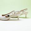 imageCParavano Womens Slingback Flats  Crocodile Embossed Leather  Pointed Toe Flats  Comfortable Heeled Sandals  Perfect for Work Casual Party ampamp ShoppingWhite Heels