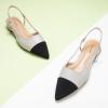 imageCParavano Womens Slingback Flats  Crocodile Embossed Leather  Pointed Toe Flats  Comfortable Heeled Sandals  Perfect for Work Casual Party ampamp ShoppingGrey Flat