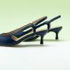 imageCParavano Womens Slingback Flats  Crocodile Embossed Leather  Pointed Toe Flats  Comfortable Heeled Sandals  Perfect for Work Casual Party ampamp ShoppingNavy Heels