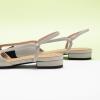 imageCParavano Womens Slingback Flats  Crocodile Embossed Leather  Pointed Toe Flats  Comfortable Heeled Sandals  Perfect for Work Casual Party ampamp ShoppingGrey Flat