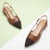 imageCParavano Womens Slingback Flats  Crocodile Embossed Leather  Pointed Toe Flats  Comfortable Heeled Sandals  Perfect for Work Casual Party ampamp ShoppingBrown Flat