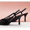 imageCParavano Womens Slingback Flats  Crocodile Embossed Leather  Pointed Toe Flats  Comfortable Heeled Sandals  Perfect for Work Casual Party ampamp ShoppingBlack Heels
