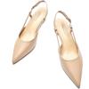 imageCParavano Slingback Heels for Women Pointed Toe Heels Sandals Pointed Slingback Kitten Heels Slip On Work Pumps Dress ShoesBeige