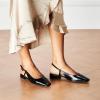 imageCParavano Womens Square Toe Slingback Flats Ankle Strap Casual Shoes SlipOn Sandals Comfortable Flats for Daily WearBlack