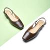 imageCParavano Womens Square Toe Slingback Flats Ankle Strap Casual Shoes SlipOn Sandals Comfortable Flats for Daily WearCoffee