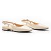 imageCParavano Womens Square Toe Slingback Flats Ankle Strap Casual Shoes SlipOn Sandals Comfortable Flats for Daily WearIvory
