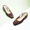 imageCParavano Womens Square Toe Slingback Flats Ankle Strap Casual Shoes SlipOn Sandals Comfortable Flats for Daily WearLeopard