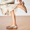imageCParavano Womens Square Toe Slingback Flats Ankle Strap Casual Shoes SlipOn Sandals Comfortable Flats for Daily WearLeopard