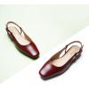 imageCParavano Womens Square Toe Slingback Flats Ankle Strap Casual Shoes SlipOn Sandals Comfortable Flats for Daily WearRed