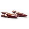imageCParavano Womens Square Toe Slingback Flats Ankle Strap Casual Shoes SlipOn Sandals Comfortable Flats for Daily WearRed