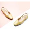imageCParavano Womens Square Toe Slingback Flats Ankle Strap Casual Shoes SlipOn Sandals Comfortable Flats for Daily WearYellow