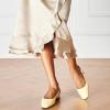 imageCParavano Womens Square Toe Slingback Flats Ankle Strap Casual Shoes SlipOn Sandals Comfortable Flats for Daily WearYellow
