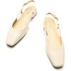 imageCParavano Womens Square Toe Slingback Flats Ankle Strap Casual Shoes SlipOn Sandals Comfortable Flats for Daily WearIvory