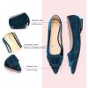 imageCParavano Velvet Flat Shoes Pointed Toe Flats Womens Flats for Casual Work DailyVelvet Blue