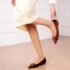 imageCParavano Velvet Flat Shoes Pointed Toe Flats Womens Flats for Casual Work DailyVelvet Brown