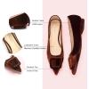 imageCParavano Velvet Flat Shoes Pointed Toe Flats Womens Flats for Casual Work DailyVelvet Brown