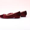 imageCParavano Velvet Flat Shoes Pointed Toe Flats Womens Flats for Casual Work DailyVelvet Claret