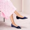 imageCParavano Velvet Flat Shoes Pointed Toe Flats Womens Flats for Casual Work DailyVelvet Navy