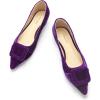 imageCParavano Velvet Flat Shoes Pointed Toe Flats Womens Flats for Casual Work DailyVelvet Purple