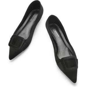 imageCParavano Velvet Flat Shoes Pointed Toe Flats Womens Flats for Casual Work DailyVelvet Black