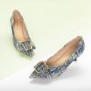 imageCParavano Womens Kitten Heel PumpsPointed Toe Wedding Shoes with Metal BuckleBreathable Soft Leather for Office Attire Cocktail PartiesDate Nights SpringSummer EventsBlue