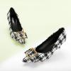 imageCParavano Womens Kitten Heel PumpsPointed Toe Wedding Shoes with Metal BuckleBreathable Soft Leather for Office Attire Cocktail PartiesDate Nights SpringSummer EventsBlackwhite
