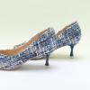 imageCParavano Womens Kitten Heel PumpsPointed Toe Wedding Shoes with Metal BuckleBreathable Soft Leather for Office Attire Cocktail PartiesDate Nights SpringSummer EventsBlue