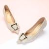 imageCParavano Womens Kitten Heel PumpsPointed Toe Wedding Shoes with Metal BuckleBreathable Soft Leather for Office Attire Cocktail PartiesDate Nights SpringSummer EventsBeige Tweed