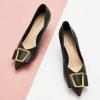 imageCParavano Womens Kitten Heel PumpsPointed Toe Wedding Shoes with Metal BuckleBreathable Soft Leather for Office Attire Cocktail PartiesDate Nights SpringSummer EventsBlack E3