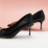 imageCParavano Womens Square Buckle Stiletto PumpsProfessional Business Meeting Shoes with Metal AccentsampampChic Pointed Toe DesignAllDay Comfort Heels for Office WorkdaysBlack E2