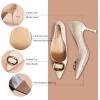 imageCParavano Womens Square Buckle Stiletto PumpsProfessional Business Meeting Shoes with Metal AccentsampampChic Pointed Toe DesignAllDay Comfort Heels for Office WorkdaysWhite E2