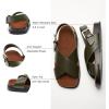 imageC Paravano Womens Flat Sandals  Slippers with Arch Support  Adjustable Buckle SlipOn Fashion Slides for Casual Walking BeachArmy Green