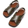 imageC Paravano Womens Flat Sandals  Slippers with Arch Support  Adjustable Buckle SlipOn Fashion Slides for Casual Walking BeachArmy Green
