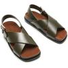 imageC Paravano Womens Flat Sandals  Slippers with Arch Support  Adjustable Buckle SlipOn Fashion Slides for Casual Walking BeachArmy Green