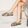 imageC Paravano Womens Flat Sandals  Slippers with Arch Support  Adjustable Buckle SlipOn Fashion Slides for Casual Walking BeachArmy Green