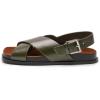 imageC Paravano Womens Flat Sandals  Slippers with Arch Support  Adjustable Buckle SlipOn Fashion Slides for Casual Walking BeachArmy Green