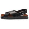 imageC Paravano Womens Flat Sandals  Slippers with Arch Support  Adjustable Buckle SlipOn Fashion Slides for Casual Walking BeachBlack