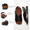 imageC Paravano Womens Flat Sandals  Slippers with Arch Support  Adjustable Buckle SlipOn Fashion Slides for Casual Walking BeachBlack